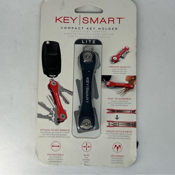 NIB Key Smart Compact Key Holder Black Expandable Slim Universal - Picture 1 of 9